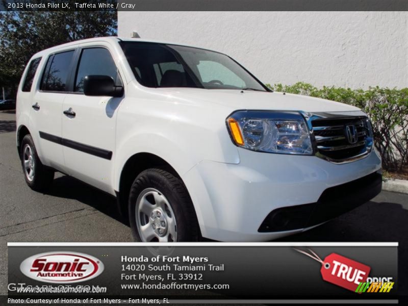 Taffeta White / Gray 2013 Honda Pilot LX