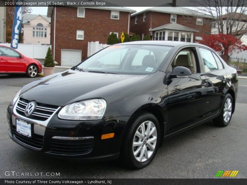 Black / Cornsilk Beige 2010 Volkswagen Jetta SE Sedan