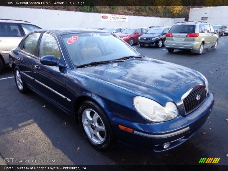 Ardor Blue / Beige 2005 Hyundai Sonata LX V6