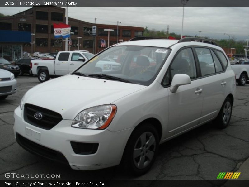 Clear White / Gray 2009 Kia Rondo LX