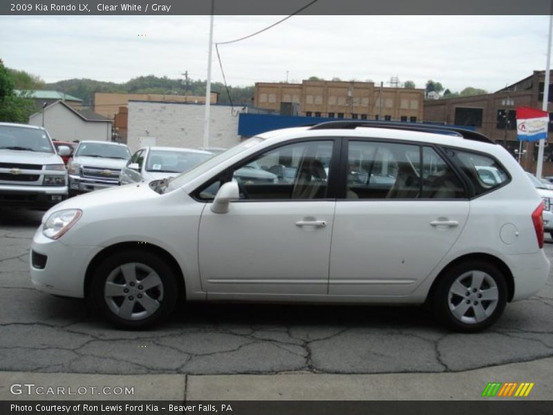 Clear White / Gray 2009 Kia Rondo LX