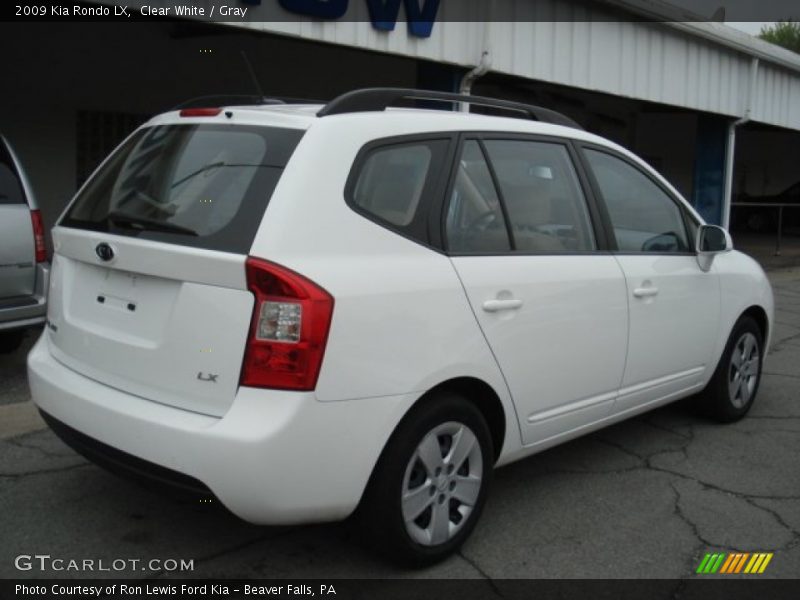 Clear White / Gray 2009 Kia Rondo LX