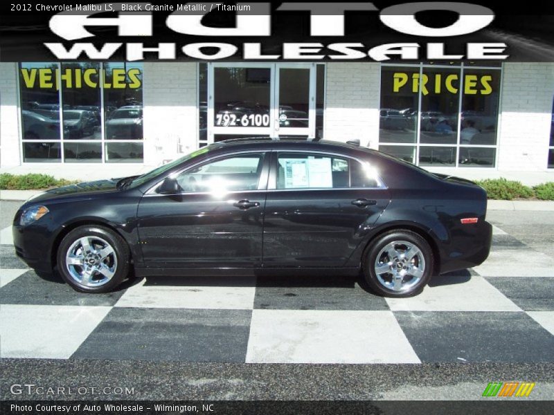 Black Granite Metallic / Titanium 2012 Chevrolet Malibu LS