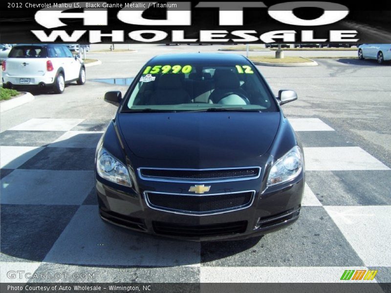 Black Granite Metallic / Titanium 2012 Chevrolet Malibu LS