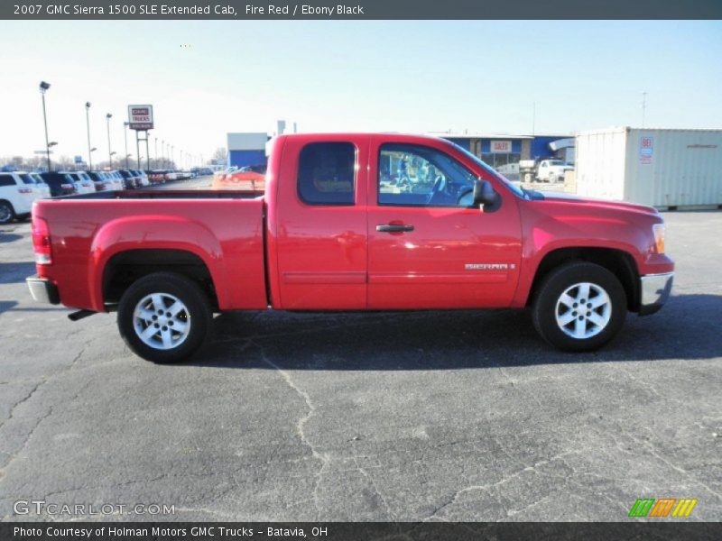 Fire Red / Ebony Black 2007 GMC Sierra 1500 SLE Extended Cab