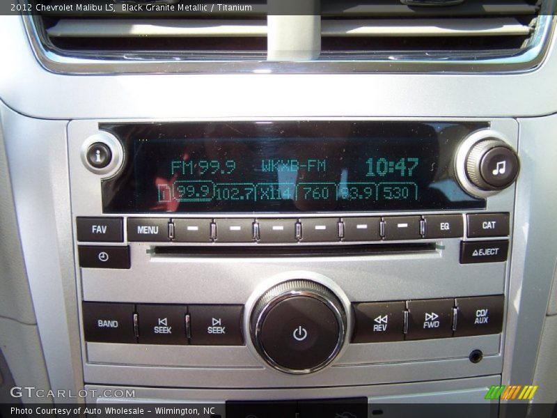 Black Granite Metallic / Titanium 2012 Chevrolet Malibu LS