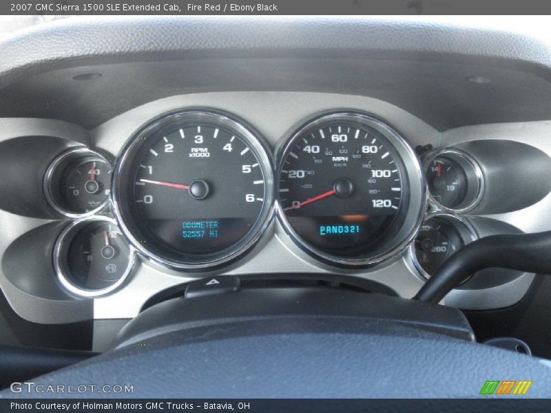 Fire Red / Ebony Black 2007 GMC Sierra 1500 SLE Extended Cab