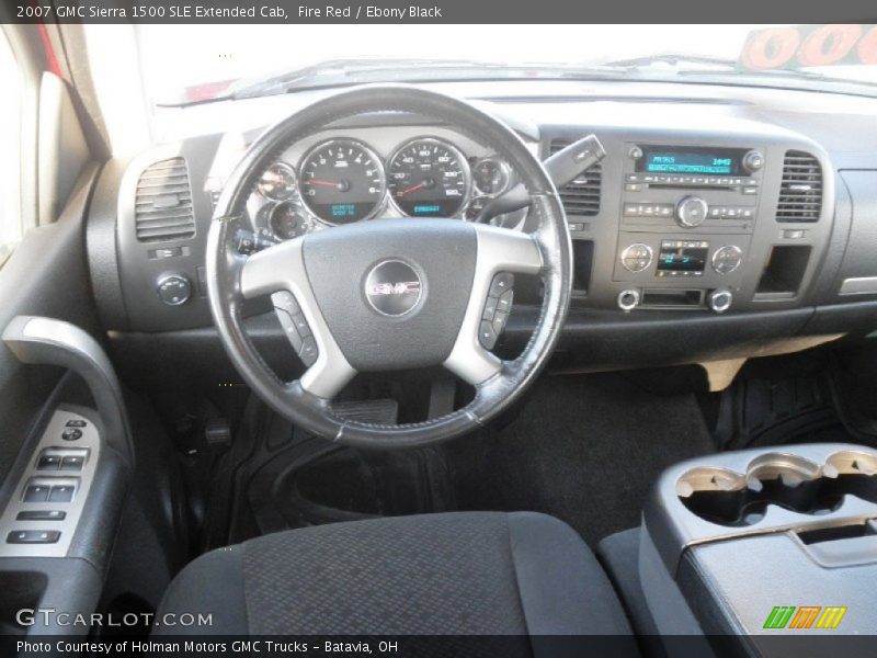 Fire Red / Ebony Black 2007 GMC Sierra 1500 SLE Extended Cab