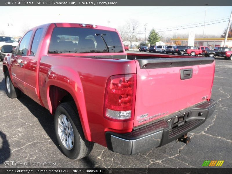 Fire Red / Ebony Black 2007 GMC Sierra 1500 SLE Extended Cab