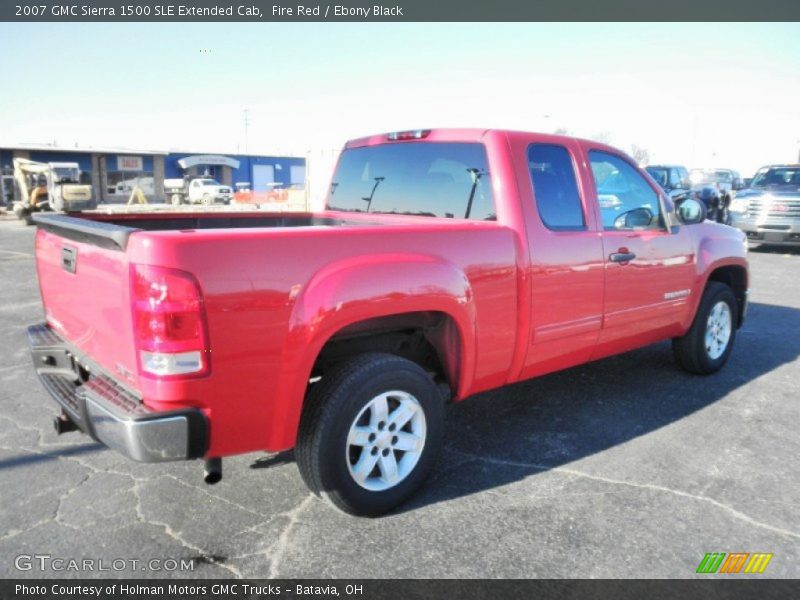 Fire Red / Ebony Black 2007 GMC Sierra 1500 SLE Extended Cab