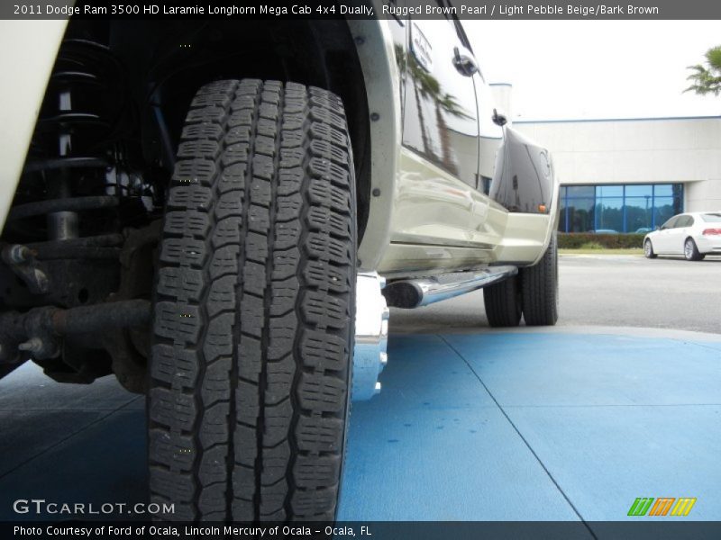Rugged Brown Pearl / Light Pebble Beige/Bark Brown 2011 Dodge Ram 3500 HD Laramie Longhorn Mega Cab 4x4 Dually