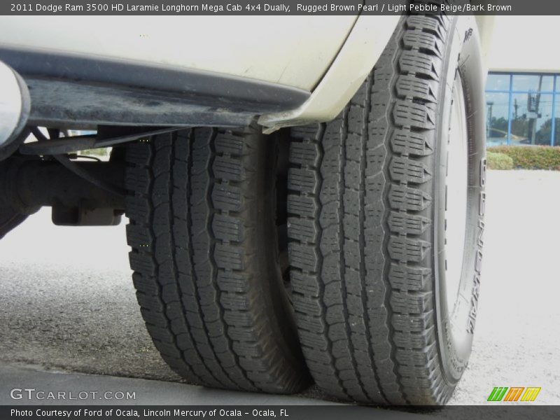 Rugged Brown Pearl / Light Pebble Beige/Bark Brown 2011 Dodge Ram 3500 HD Laramie Longhorn Mega Cab 4x4 Dually