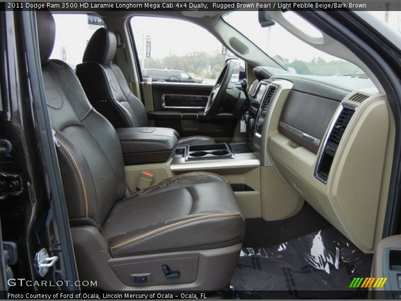  2011 Ram 3500 HD Laramie Longhorn Mega Cab 4x4 Dually Light Pebble Beige/Bark Brown Interior