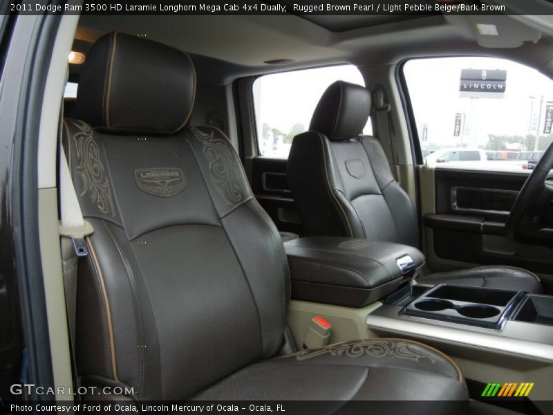 Rugged Brown Pearl / Light Pebble Beige/Bark Brown 2011 Dodge Ram 3500 HD Laramie Longhorn Mega Cab 4x4 Dually