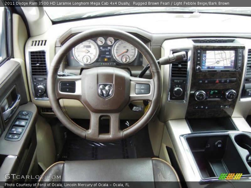 Dashboard of 2011 Ram 3500 HD Laramie Longhorn Mega Cab 4x4 Dually