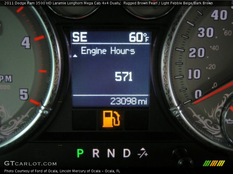 Rugged Brown Pearl / Light Pebble Beige/Bark Brown 2011 Dodge Ram 3500 HD Laramie Longhorn Mega Cab 4x4 Dually