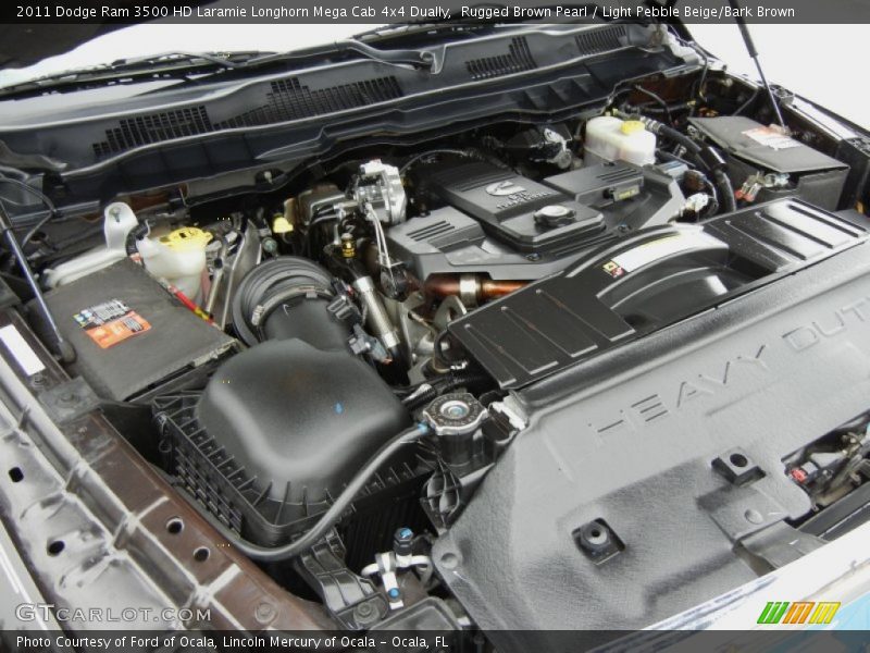  2011 Ram 3500 HD Laramie Longhorn Mega Cab 4x4 Dually Engine - 6.7 Liter OHV 24-Valve Cummins Turbo-Diesel Inline 6 Cylinder