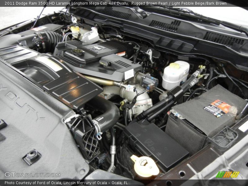  2011 Ram 3500 HD Laramie Longhorn Mega Cab 4x4 Dually Engine - 6.7 Liter OHV 24-Valve Cummins Turbo-Diesel Inline 6 Cylinder