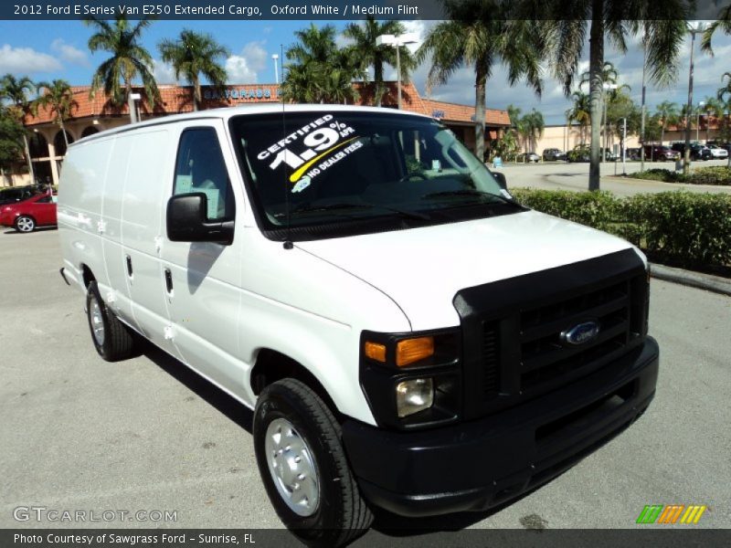 Oxford White / Medium Flint 2012 Ford E Series Van E250 Extended Cargo