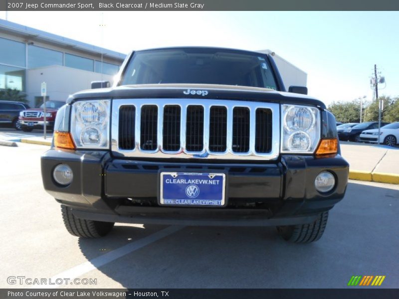 Black Clearcoat / Medium Slate Gray 2007 Jeep Commander Sport