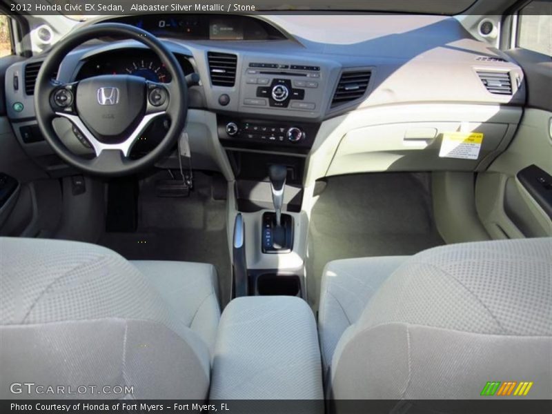 Alabaster Silver Metallic / Stone 2012 Honda Civic EX Sedan