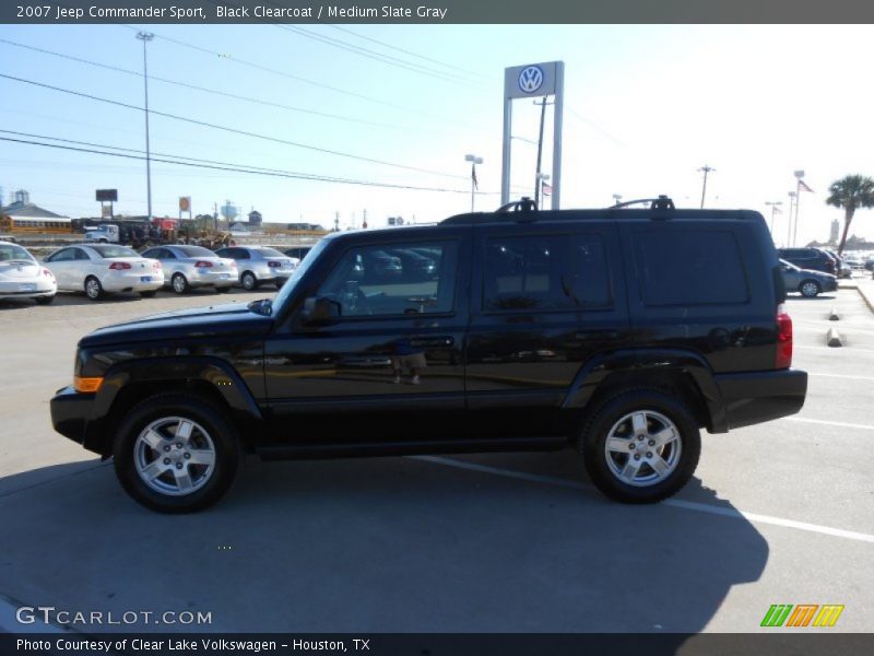 Black Clearcoat / Medium Slate Gray 2007 Jeep Commander Sport