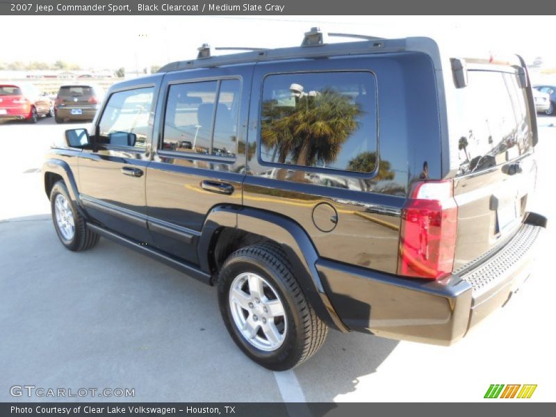 Black Clearcoat / Medium Slate Gray 2007 Jeep Commander Sport