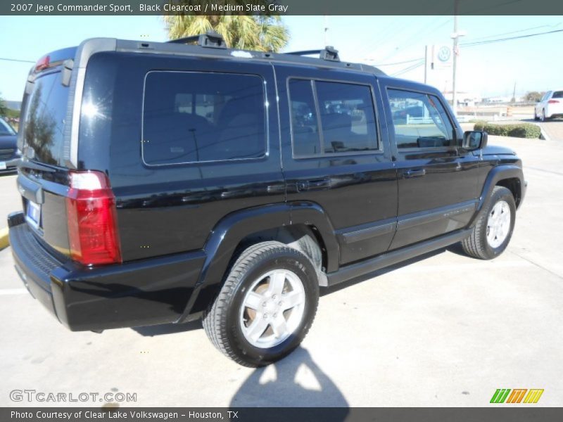 Black Clearcoat / Medium Slate Gray 2007 Jeep Commander Sport