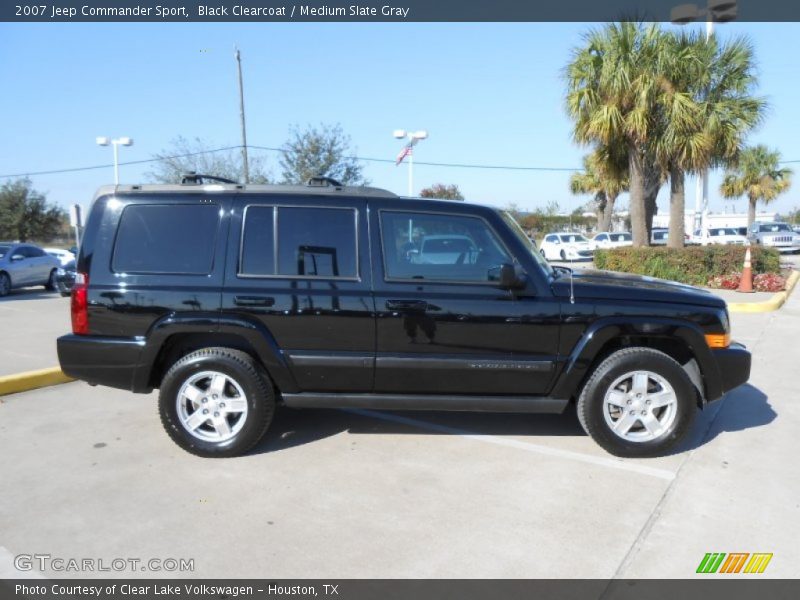 Black Clearcoat / Medium Slate Gray 2007 Jeep Commander Sport