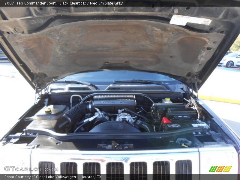 Black Clearcoat / Medium Slate Gray 2007 Jeep Commander Sport