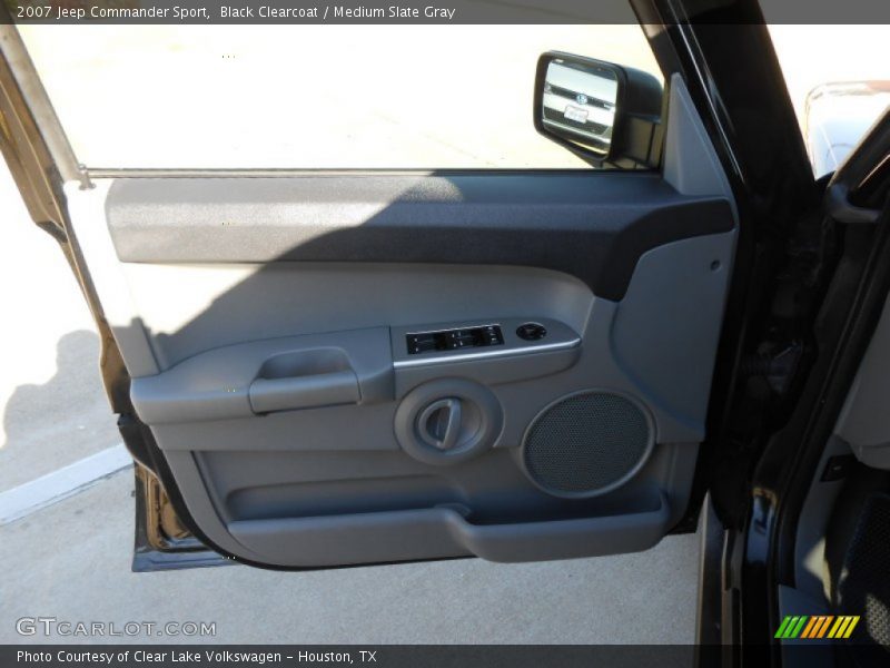 Black Clearcoat / Medium Slate Gray 2007 Jeep Commander Sport