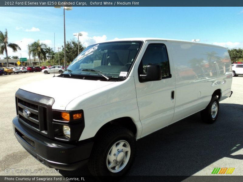 Oxford White / Medium Flint 2012 Ford E Series Van E250 Extended Cargo