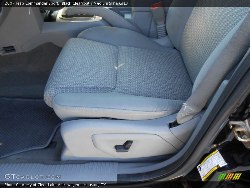 Black Clearcoat / Medium Slate Gray 2007 Jeep Commander Sport
