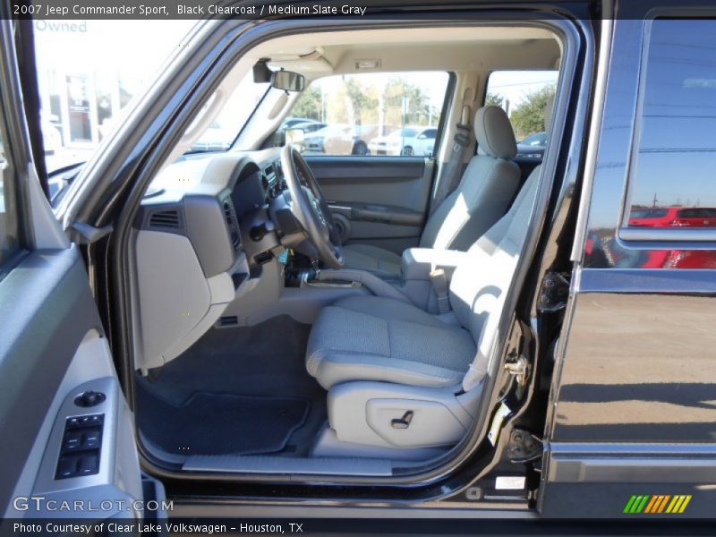 Black Clearcoat / Medium Slate Gray 2007 Jeep Commander Sport