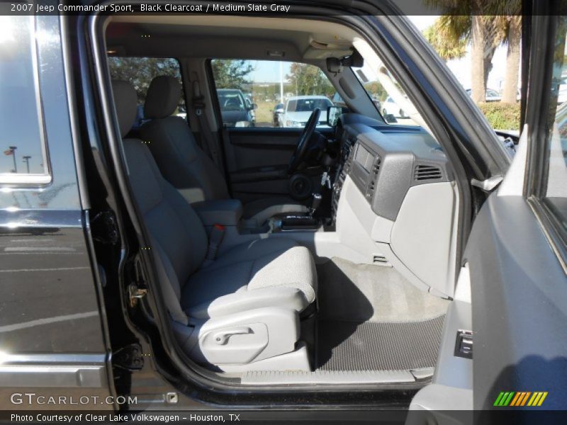 Black Clearcoat / Medium Slate Gray 2007 Jeep Commander Sport