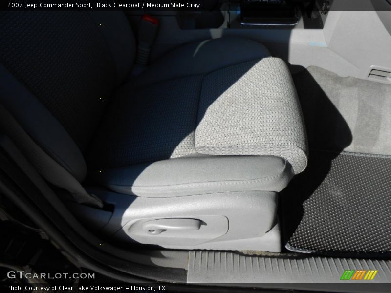 Black Clearcoat / Medium Slate Gray 2007 Jeep Commander Sport