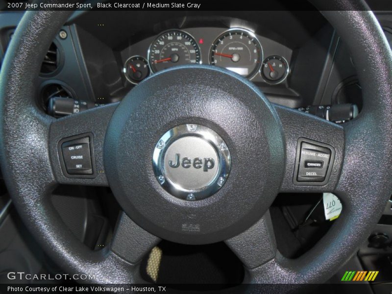 Black Clearcoat / Medium Slate Gray 2007 Jeep Commander Sport