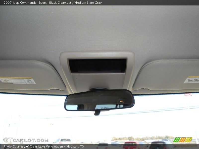 Black Clearcoat / Medium Slate Gray 2007 Jeep Commander Sport