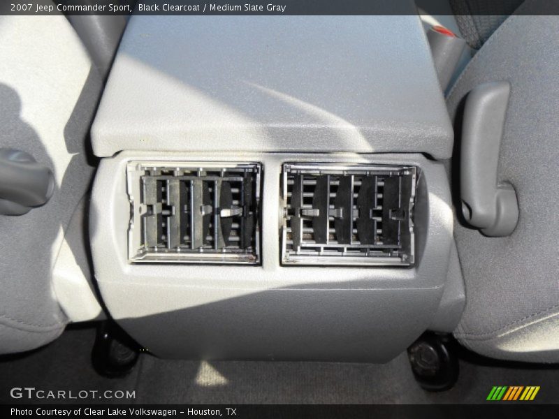 Black Clearcoat / Medium Slate Gray 2007 Jeep Commander Sport