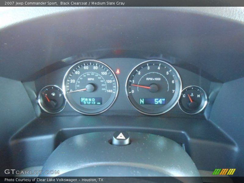 Black Clearcoat / Medium Slate Gray 2007 Jeep Commander Sport