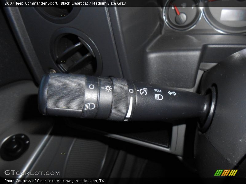 Black Clearcoat / Medium Slate Gray 2007 Jeep Commander Sport