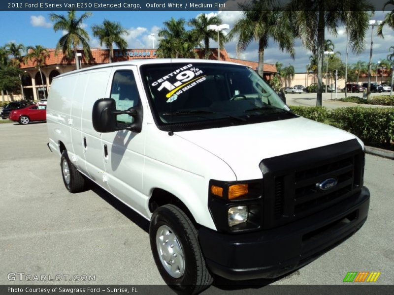 Oxford White / Medium Flint 2012 Ford E Series Van E250 Extended Cargo