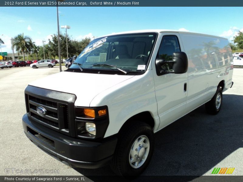 Oxford White / Medium Flint 2012 Ford E Series Van E250 Extended Cargo
