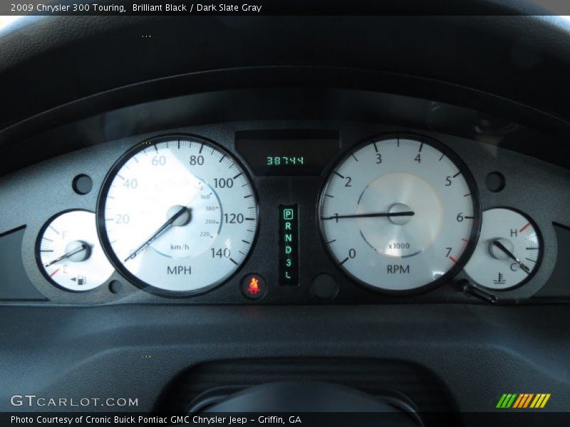 Brilliant Black / Dark Slate Gray 2009 Chrysler 300 Touring