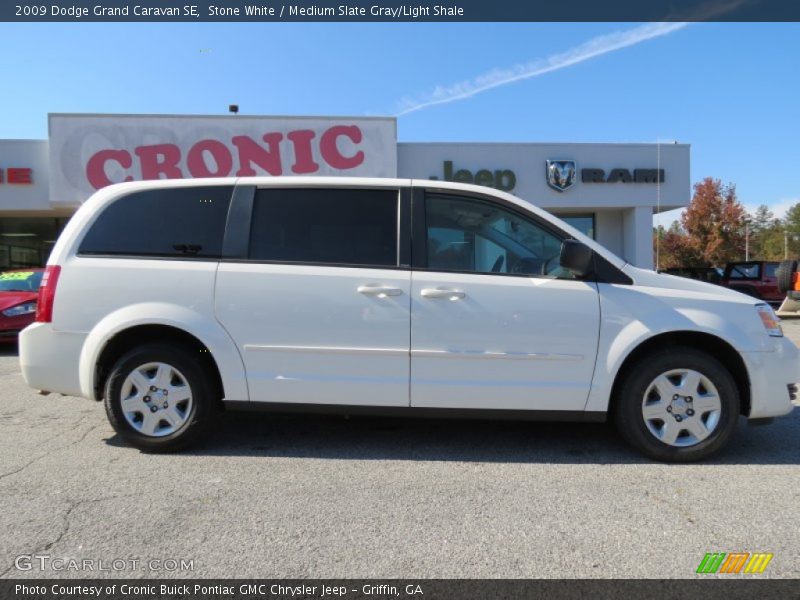 Stone White / Medium Slate Gray/Light Shale 2009 Dodge Grand Caravan SE