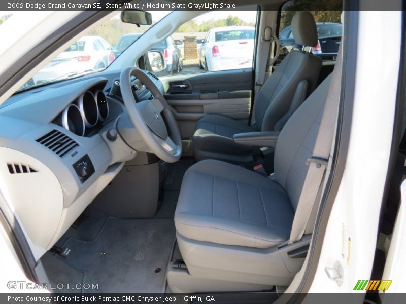 Stone White / Medium Slate Gray/Light Shale 2009 Dodge Grand Caravan SE