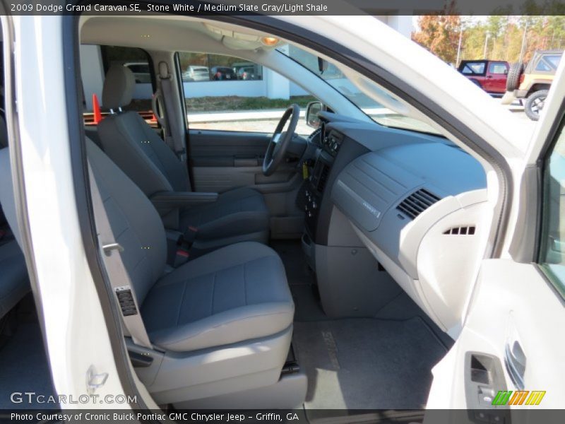 Stone White / Medium Slate Gray/Light Shale 2009 Dodge Grand Caravan SE