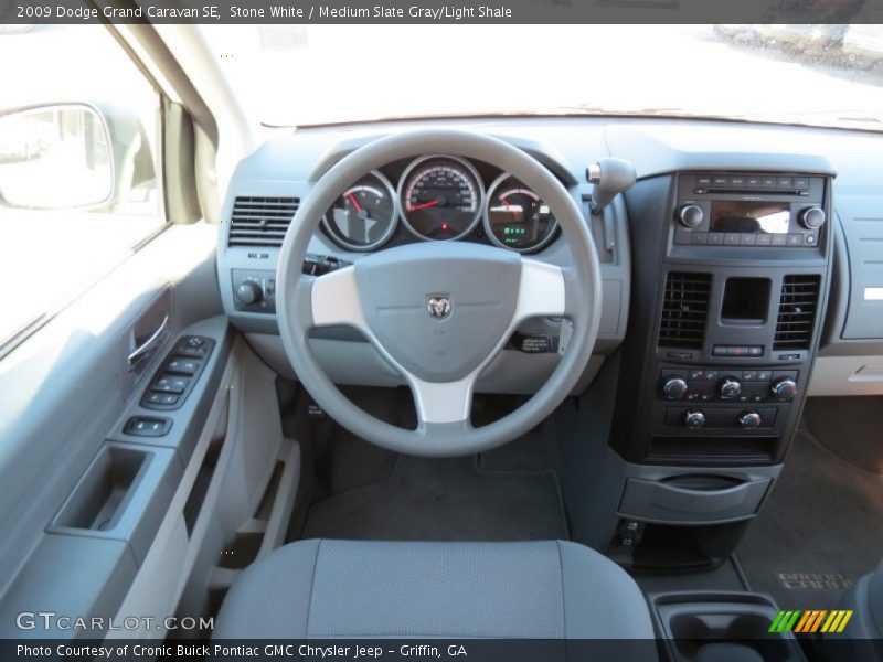 Stone White / Medium Slate Gray/Light Shale 2009 Dodge Grand Caravan SE