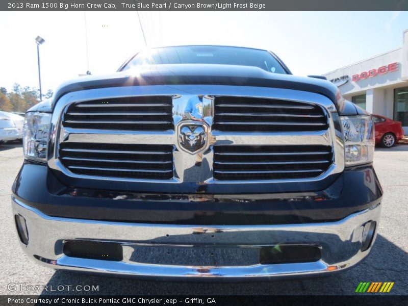 True Blue Pearl / Canyon Brown/Light Frost Beige 2013 Ram 1500 Big Horn Crew Cab