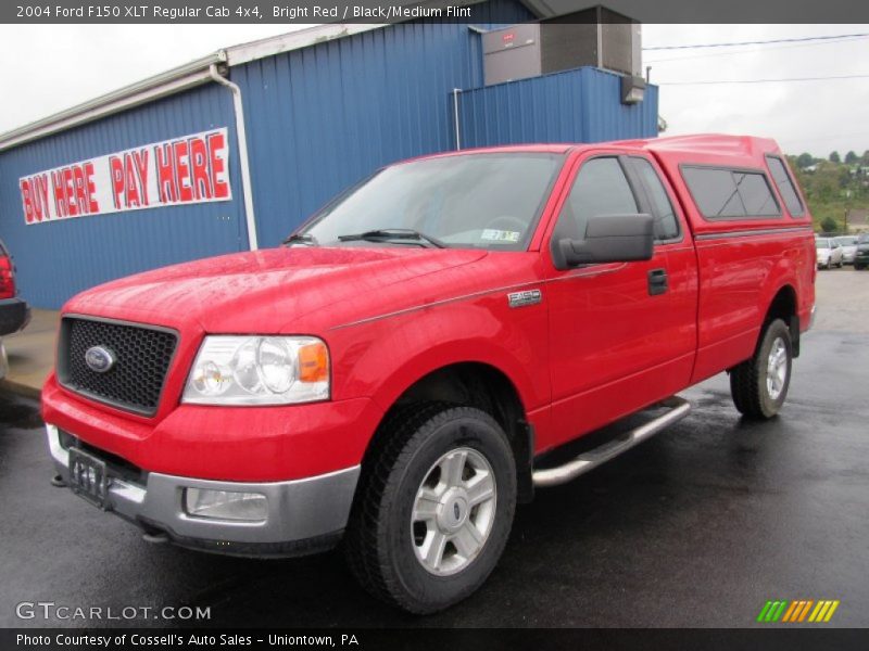 Bright Red / Black/Medium Flint 2004 Ford F150 XLT Regular Cab 4x4